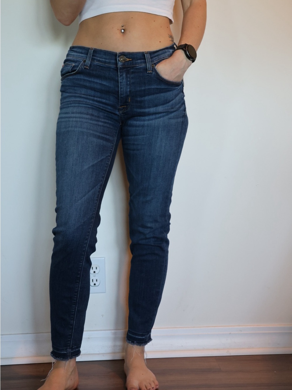 Hudson Jeans Women's Skinny Jeans in Dark Blue Wash